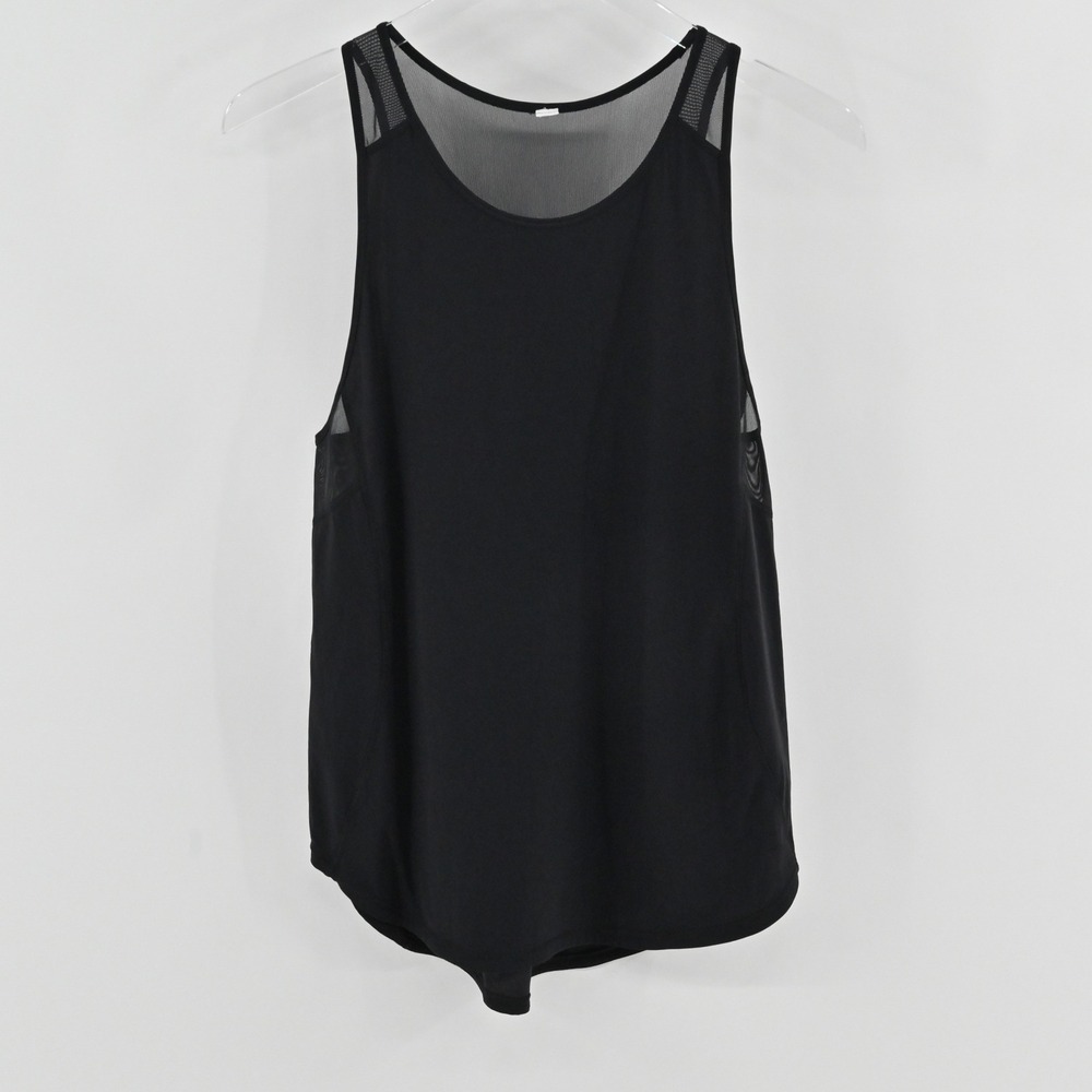 Lululemon Sculpt Tank Top Womens Size 8 Black Mesh‎ Activewear Running Workout